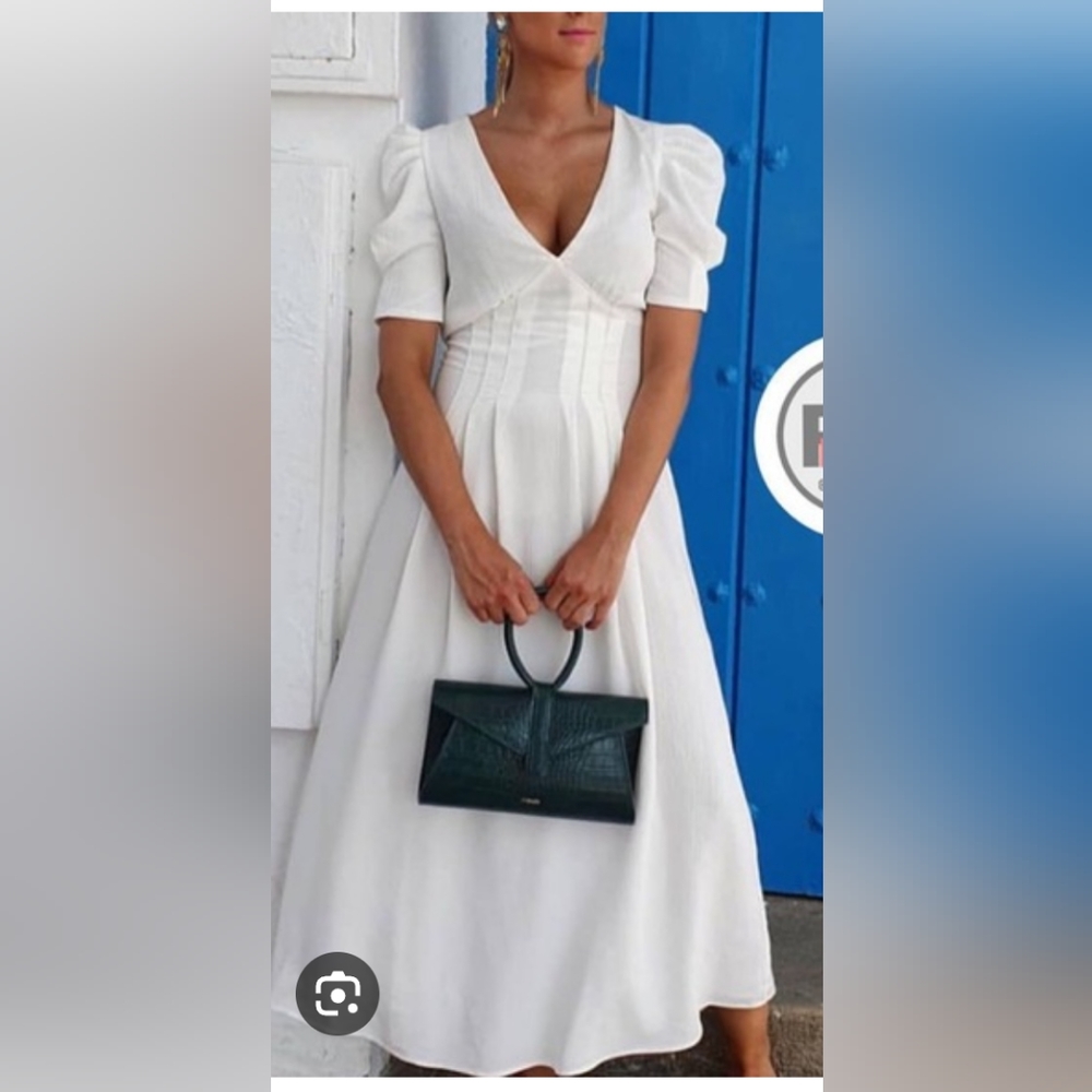 Zara White Midi Dress